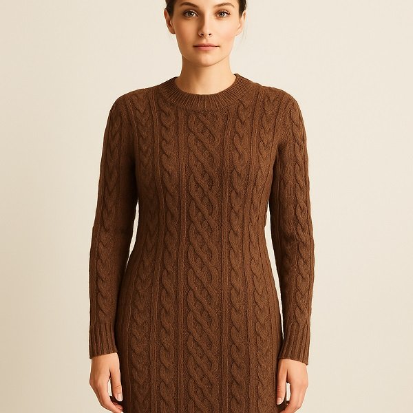 brown cable knit sweater dress manufacturer