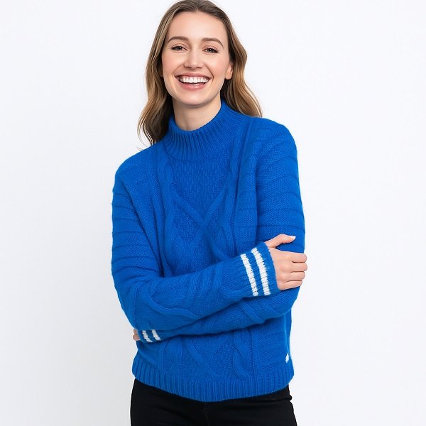 Bulk Women Royal Blue Sweater Supplier