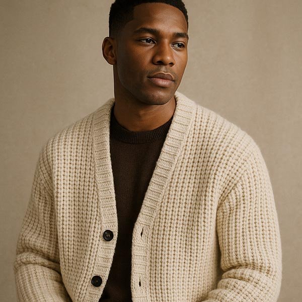 Cream Chunky Cardigan Factory Price