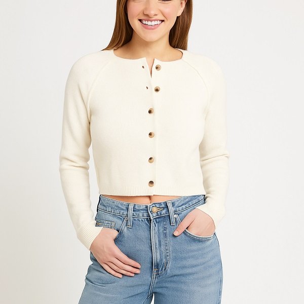 OEM Womens White Cropped Sweater Factory