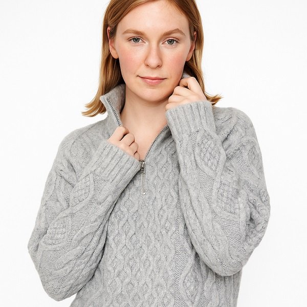 Top Women Half Knit Sweater Vendor