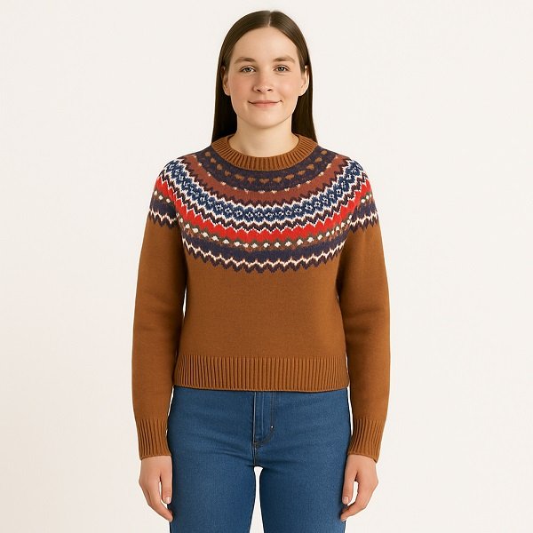 Wholesale Women Cotton Fair Isle Sweater Vendor