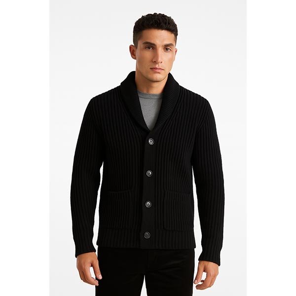 black cardigan with collar supplies