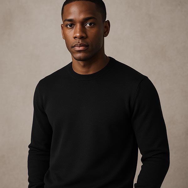 black cotton jumper