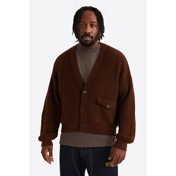 brown cropped cardigan sweater factory