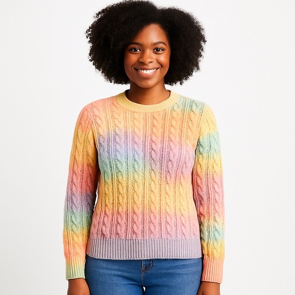 cable knit cotton sweater women