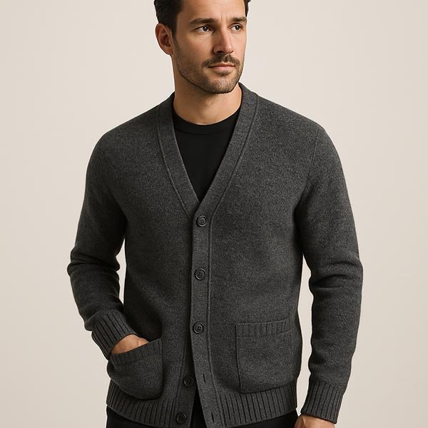 mens cardigan sweater with pockets supplier