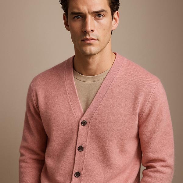 pink cashmere cardigan sweater wholesale dealer