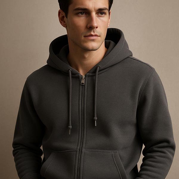 cotton zip hoodie
