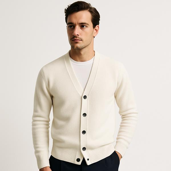 white cashmere cardigans