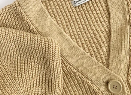 Washable Knit Ribbed Long-Sleeve Cardigan Guide